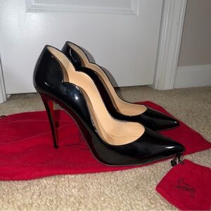 Christian Louboutin Hot Chick Pumps – Black Patent – Size US 9.5 – Authentic